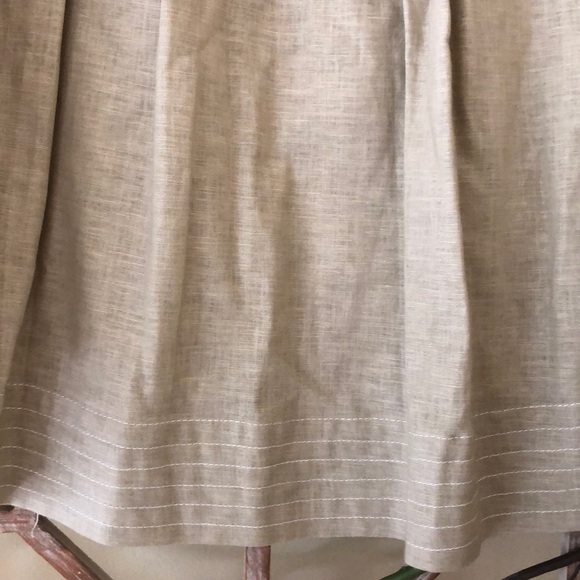 Oscar de la Renta khaki linen/ cotton skirt - Picture 4 of 6